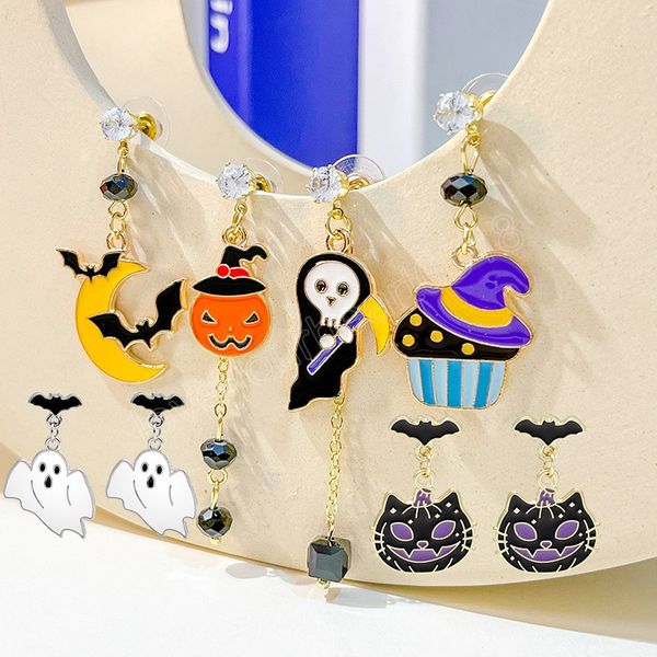 halloween bat skull cat ghost witches dangle earrings for women pumpkin hat moon earrings jewelry gift, Silver
halloween bat skull cat ghost witches dangle earrings for women pumpkin hat moon earrings jewelry gift, Silver