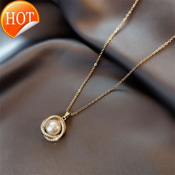 light luxury inlaid with diamond pearl pendant advanced sense women's necklace net red niche dign clavicle chain titanium steel do not, Black
light luxury inlaid with diamond pearl pendant advanced sense women's necklace net red niche dign clavicle chain titanium steel do not, Black