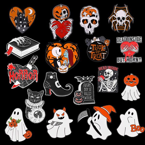 halloween enamel pin brooches ghost punk black white bone goth backpack skull horror skeleton spider lapel heart jewelry gift, Gray
halloween enamel pin brooches ghost punk black white bone goth backpack skull horror skeleton spider lapel heart jewelry gift, Gray