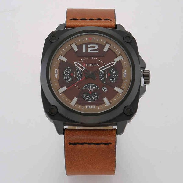 wristwatches 8260 digital face men's calendar waterproof leather quartz 220907, Slivery;brown
wristwatches 8260 digital face men's calendar waterproof leather quartz 220907, Slivery;brown