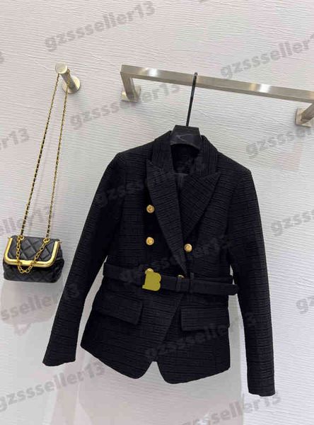 womens jacket belt-embellished classic pattern jacquard blazer fashion double-breasted jackets luxury designer women clothing 0912, Black;brown
womens jacket belt-embellished classic pattern jacquard blazer fashion double-breasted jackets luxury designer women clothing 0912, Black;brown