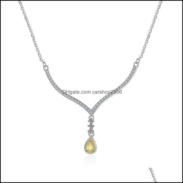 pendant necklaces crystal white yellow zircon waterdrop pendant necklace womens fashion jewelry sier plated chain for wo dhseller2010 dhayt, Silver
pendant necklaces crystal white yellow zircon waterdrop pendant necklace womens fashion jewelry sier plated chain for wo dhseller2010 dhayt, Silver