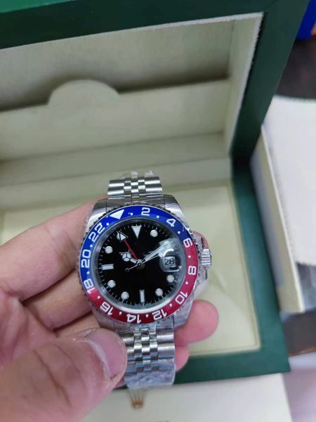 with original box new style mens red blue bezel automatic watch men's calendar full steel gmt batman watches men sapphire 116719 busine, Slivery;brown
with original box new style mens red blue bezel automatic watch men's calendar full steel gmt batman watches men sapphire 116719 busine, Slivery;brown
