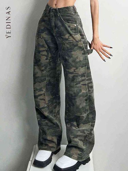 women's jeans yedinas denim camouflage high waist jeans women streetwear straight jean femme 100% cotton cargo pants korean casual 2022, Blue
women's jeans yedinas denim camouflage high waist jeans women streetwear straight jean femme 100% cotton cargo pants korean casual 2022, Blue