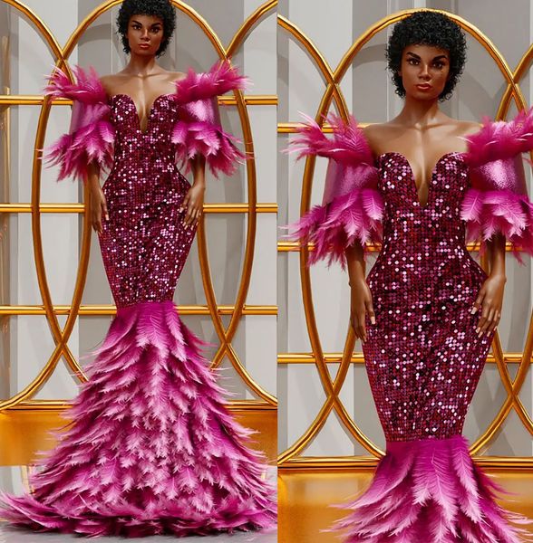 feathers shiny mermaid prom dresses sequined short sleeves party dresses v neck custom made evening dress, Black;red
feathers shiny mermaid prom dresses sequined short sleeves party dresses v neck custom made evening dress, Black;red