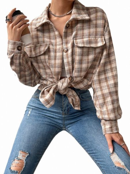 women's down & parkas plaid print drop shoulder flap pocket coat z5rj#, Black
women's down & parkas plaid print drop shoulder flap pocket coat z5rj#, Black