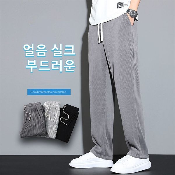 men's pants drape ice silk trousers summer ultra-thin stretch sports straight loose casual men 220907, Black
men's pants drape ice silk trousers summer ultra-thin stretch sports straight loose casual men 220907, Black
