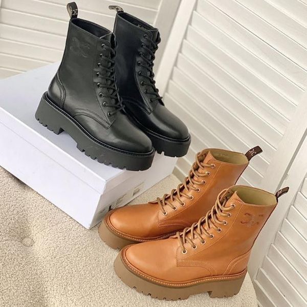 2022 designer thick sole martin boots women's autumn winter arc de triomphe new short boot retro lace-up leather black brown motorcycle
2022 designer thick sole martin boots women's autumn winter arc de triomphe new short boot retro lace-up leather black brown motorcycle