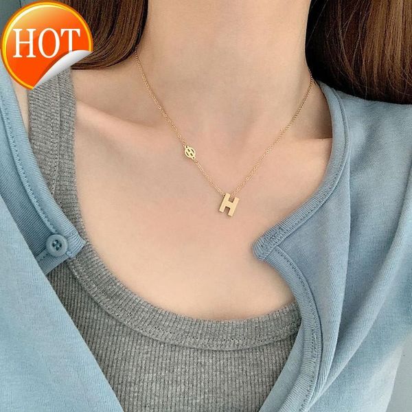2022 new letter h titanium steel necklace female cute simple temperament personality spring summer necklace collar chain neck factory direct, Black
2022 new letter h titanium steel necklace female cute simple temperament personality spring summer necklace collar chain neck factory direct, Black