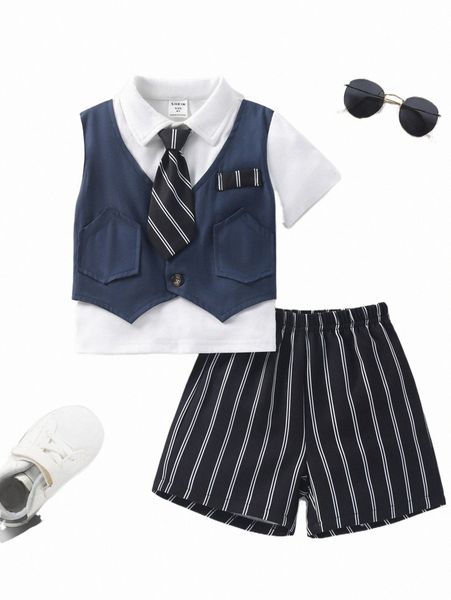 others apparel toddler boys colorblock tie detail 2 in 1 polo shirt with shorts p4xr#, Black;white
others apparel toddler boys colorblock tie detail 2 in 1 polo shirt with shorts p4xr#, Black;white