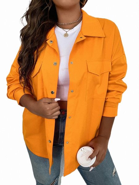 plus size outerwear & coats plus neon-orange flap pocket drop shoulder coat d86y#, Black
plus size outerwear & coats plus neon-orange flap pocket drop shoulder coat d86y#, Black