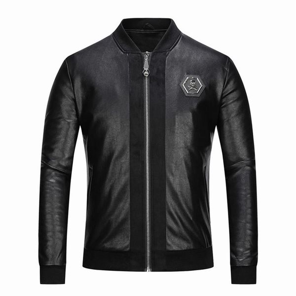 new occident fashion casual men's skull embroidery black pu leather coat baseball collar slim motorcycle jacket225g
new occident fashion casual men's skull embroidery black pu leather coat baseball collar slim motorcycle jacket225g