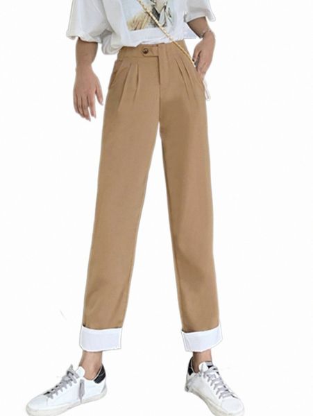 women's suits & blazers honeyspot contrast rolled hem suit pants h1jb#, White;black
women's suits & blazers honeyspot contrast rolled hem suit pants h1jb#, White;black