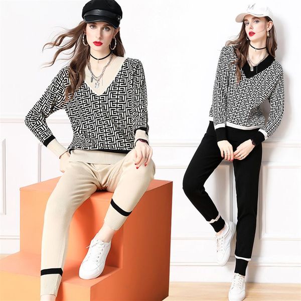 long sleeve two piece pants runway sets women 2021 luxury designer autumn winter knitted sweaters suits holiday cafe office party 265f, White
long sleeve two piece pants runway sets women 2021 luxury designer autumn winter knitted sweaters suits holiday cafe office party 265f, White