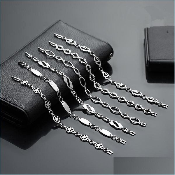 link chain mens fashion stainless steel bracelet women chain party wedding couple jewelry gift for lovers 6 styles choose drop deliv dhgne, Black
link chain mens fashion stainless steel bracelet women chain party wedding couple jewelry gift for lovers 6 styles choose drop deliv dhgne, Black