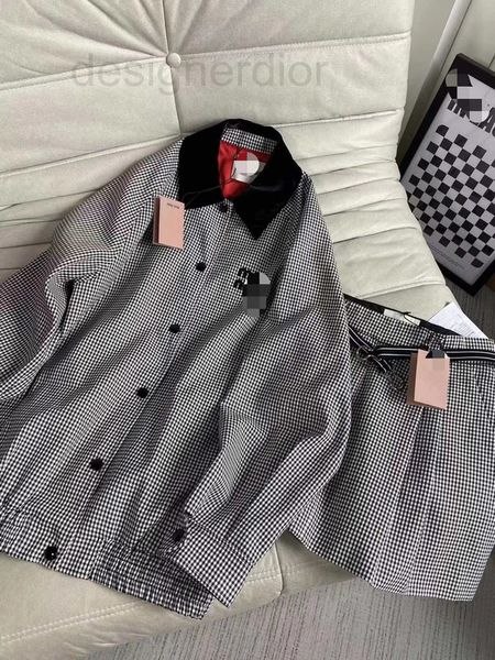 women's tracksuits designer miu22 new qianniaoge classic lapel jacket ashaped skirt age reducing versatile, Gray
women's tracksuits designer miu22 new qianniaoge classic lapel jacket ashaped skirt age reducing versatile, Gray