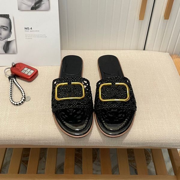fashion women's slippers fashion designer sandals hollow flat metal rivet beach shoes woven leather rubber platform flip-flops 35-42, Black
fashion women's slippers fashion designer sandals hollow flat metal rivet beach shoes woven leather rubber platform flip-flops 35-42, Black