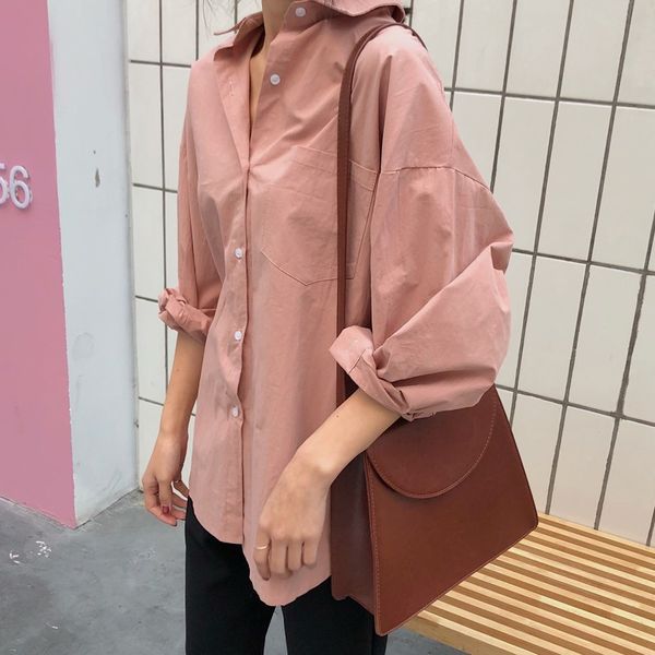 2022 spring autumn women shirts white plain loose oversized blouses female loose bf korean style blusas pockets
2022 spring autumn women shirts white plain loose oversized blouses female loose bf korean style blusas pockets