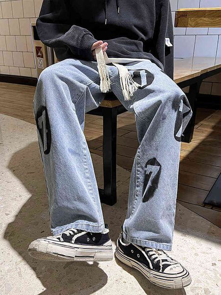 women's jeans american jeans women graffiti vintage high street hip-hop style straight trousers men fashion loose wide-leg spring autum, Blue
women's jeans american jeans women graffiti vintage high street hip-hop style straight trousers men fashion loose wide-leg spring autum, Blue