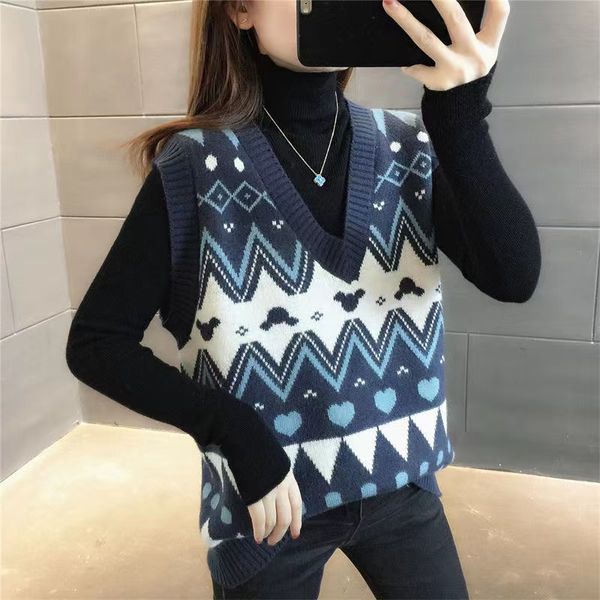 women's sweateves gentle style love jacquard contrast color knitted cardigan autumn korean version all-match sweater, White;black
women's sweateves gentle style love jacquard contrast color knitted cardigan autumn korean version all-match sweater, White;black
