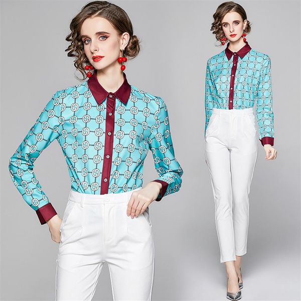 quality spring women's designer shirts long sleeve printed classic blouses plus size autumn winter elegant office ladies runw224l, White
quality spring women's designer shirts long sleeve printed classic blouses plus size autumn winter elegant office ladies runw224l, White