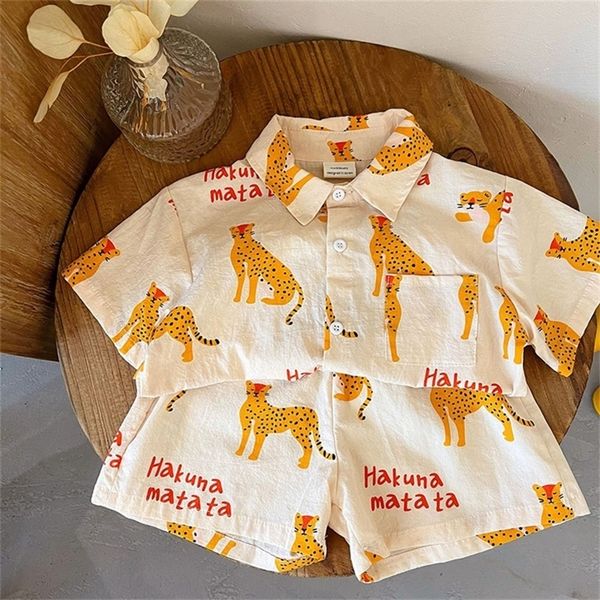 clothing sets milancel summer kids set boys' casual loungewear girls' short-sleeved shirts and shorts set 220908, White
clothing sets milancel summer kids set boys' casual loungewear girls' short-sleeved shirts and shorts set 220908, White