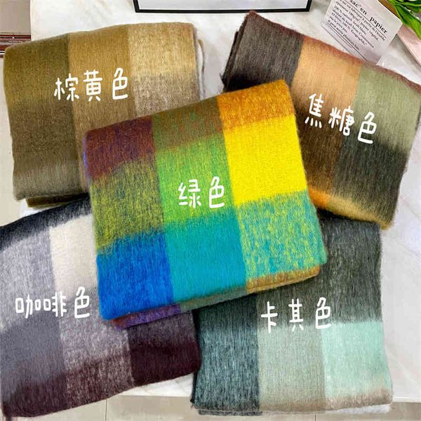 designer scarf acne sweden studios 2022 new ac warm rainbow lattice long autumn and winter soft waxy mohair, Blue;gray
designer scarf acne sweden studios 2022 new ac warm rainbow lattice long autumn and winter soft waxy mohair, Blue;gray