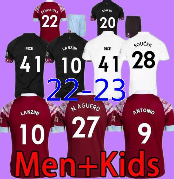 22 23 west hams bowen rice soccer jersey benrahma lanzini antonio scamacca fornals dawson vlasic 2022 2023 football shirt mens kids aguerd f, Black;yellow
22 23 west hams bowen rice soccer jersey benrahma lanzini antonio scamacca fornals dawson vlasic 2022 2023 football shirt mens kids aguerd f, Black;yellow