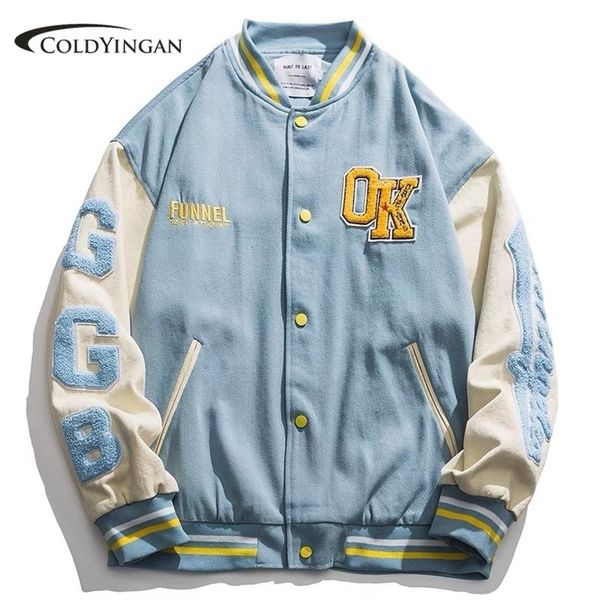 womens jackets coldyingan street hiphop letters embroidered jackets coat womens y2k trend baseball uniform lovers casual loose jacket 220908, Black;brown
womens jackets coldyingan street hiphop letters embroidered jackets coat womens y2k trend baseball uniform lovers casual loose jacket 220908, Black;brown