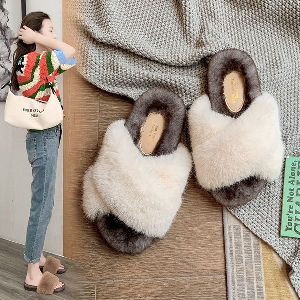 fall and winter womens fur slippers line type plush slipper cotton slides fashion designer shoes, Black
fall and winter womens fur slippers line type plush slipper cotton slides fashion designer shoes, Black