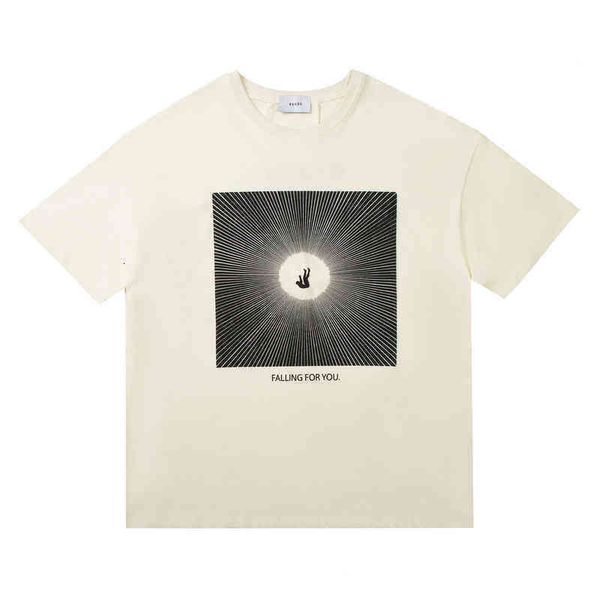 men's t-shirts rhude trendy character falling high street loose round neck short sleeve t-shirt for men and women in summer, White;black
men's t-shirts rhude trendy character falling high street loose round neck short sleeve t-shirt for men and women in summer, White;black
