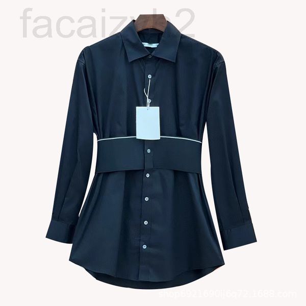 women's blouses & shirts designer dawangjia waist tied shirt dress is shipped in black and white with logo elastic vhdd
women's blouses & shirts designer dawangjia waist tied shirt dress is shipped in black and white with logo elastic vhdd