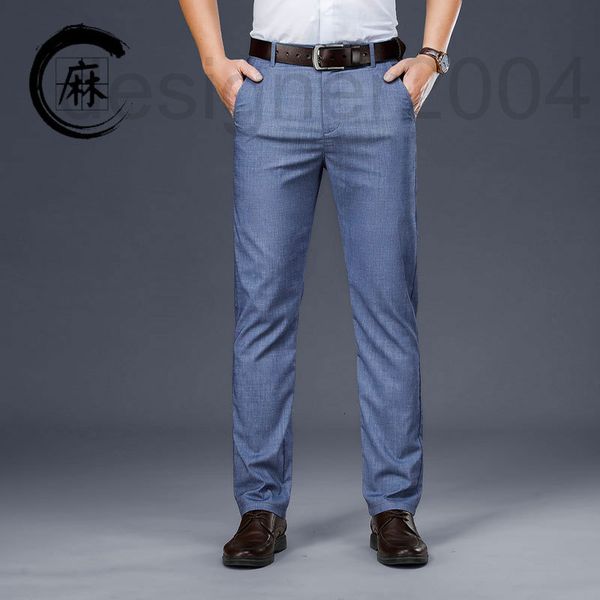 men's jeans designer 2022 ice silk linen casual pants men's summer thin dad's clothes breathable business straight tube cotto, Blue
men's jeans designer 2022 ice silk linen casual pants men's summer thin dad's clothes breathable business straight tube cotto, Blue