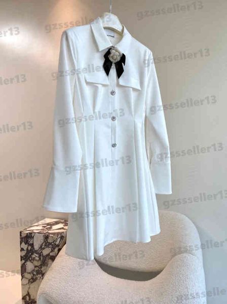 dress for women fashion brand classic lapel shirt dresses white velvet bow pleated waist dress designer womens clothing 0912, Black;gray
dress for women fashion brand classic lapel shirt dresses white velvet bow pleated waist dress designer womens clothing 0912, Black;gray