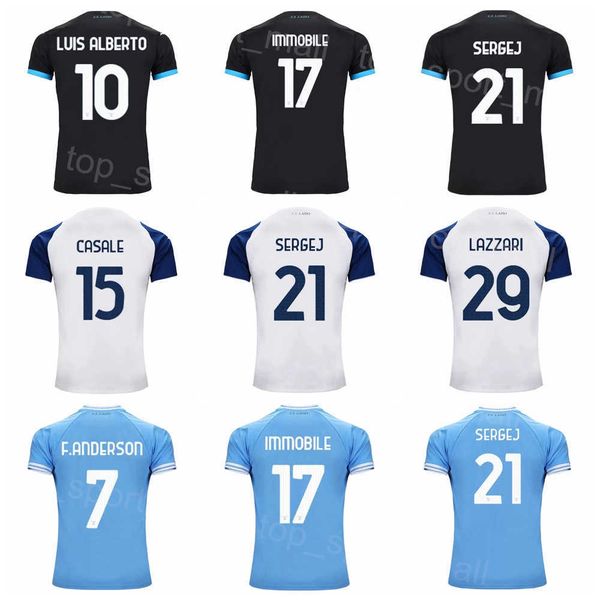 2022 2023 lazio soccer jersey club immobile marusic romagnoli patric lazzari provedel milinkovic-savic anderson cataldi vecino luis alberto, Black;yellow
2022 2023 lazio soccer jersey club immobile marusic romagnoli patric lazzari provedel milinkovic-savic anderson cataldi vecino luis alberto, Black;yellow