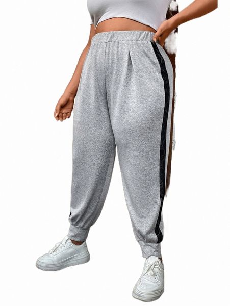 plus size pants plus contrast side seam elastic waist sweatpants n2ve#, Black
plus size pants plus contrast side seam elastic waist sweatpants n2ve#, Black