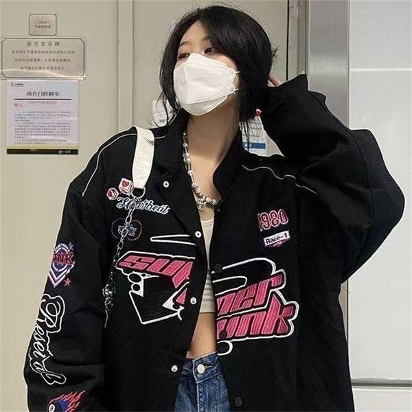 womens jackets varsity jacket women vintage colorblock women bomber jacket printed casual zipper long sleeve racing jacket coat winter cloth, Black;brown
womens jackets varsity jacket women vintage colorblock women bomber jacket printed casual zipper long sleeve racing jacket coat winter cloth, Black;brown