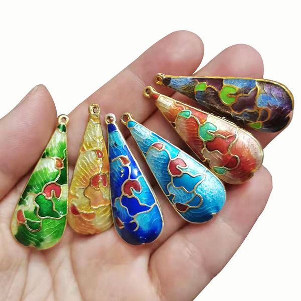 polished colorful cloisonne enamel filigree drop beads diy jewelry making copper accessory necklace earrings bracelets charms 10pcs/lot, Black
polished colorful cloisonne enamel filigree drop beads diy jewelry making copper accessory necklace earrings bracelets charms 10pcs/lot, Black