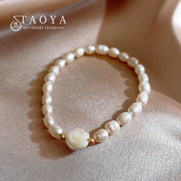 baroque pearl string flower charm bracelet 2022 new versatile fashion jewelry party sweet accessory for woman hand chain, Golden;silver
baroque pearl string flower charm bracelet 2022 new versatile fashion jewelry party sweet accessory for woman hand chain, Golden;silver
