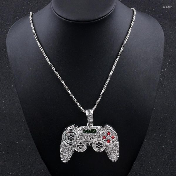 pendant necklaces hip-hop jewelry game console handle necklace gold color chain crystal charms for children boys gifts, Silver
pendant necklaces hip-hop jewelry game console handle necklace gold color chain crystal charms for children boys gifts, Silver