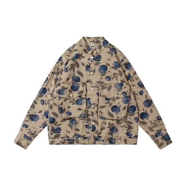 men's jackets men clothing brand flowers full print denim fashion trend design loose stand collar 220908, Black;brown
men's jackets men clothing brand flowers full print denim fashion trend design loose stand collar 220908, Black;brown