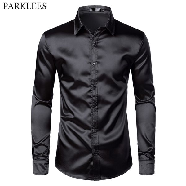 men's casual shirts men's black satin luxury dress shirts silk smooth men tuxedo shirt slim fit wedding party prom casual shirt ch, White;black
men's casual shirts men's black satin luxury dress shirts silk smooth men tuxedo shirt slim fit wedding party prom casual shirt ch, White;black