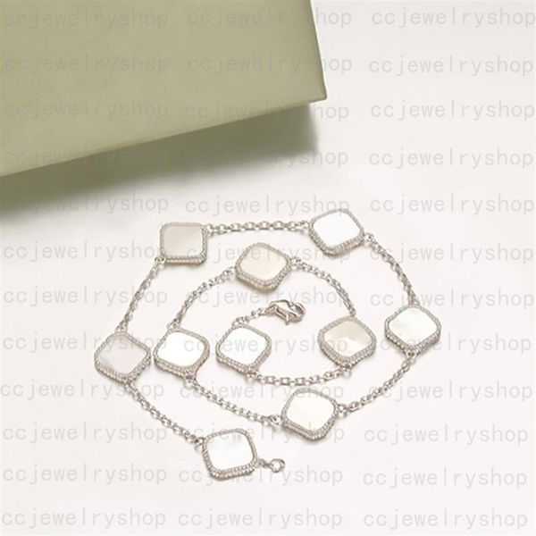 45cm-fashion classic agate four leaf clover necklace long ten 10 flowers pendant mother-of-pearl for women&girl valentine's m230g, Silver
45cm-fashion classic agate four leaf clover necklace long ten 10 flowers pendant mother-of-pearl for women&girl valentine's m230g, Silver