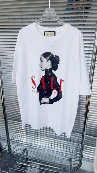 women's t-shirt designer 2022fw early autumn new printed short sleeve large t-shirt dzm4, White
women's t-shirt designer 2022fw early autumn new printed short sleeve large t-shirt dzm4, White
