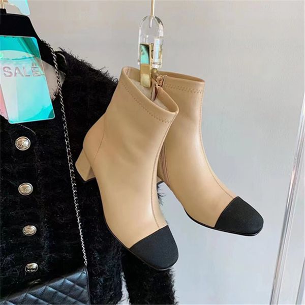 designer women's riding boots brand new chunky heel square toe mid-cut slim high heels leather splicing fashion ins women's shoes, Black
designer women's riding boots brand new chunky heel square toe mid-cut slim high heels leather splicing fashion ins women's shoes, Black