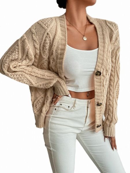 women's sweaters cable knit drop shoulder cardigan t239#, White;black
women's sweaters cable knit drop shoulder cardigan t239#, White;black