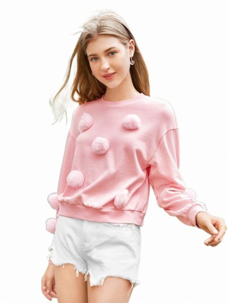 women's hoodies & sweatshirts mod drop shoulder pompom patched pullover r3ie#, Black
women's hoodies & sweatshirts mod drop shoulder pompom patched pullover r3ie#, Black