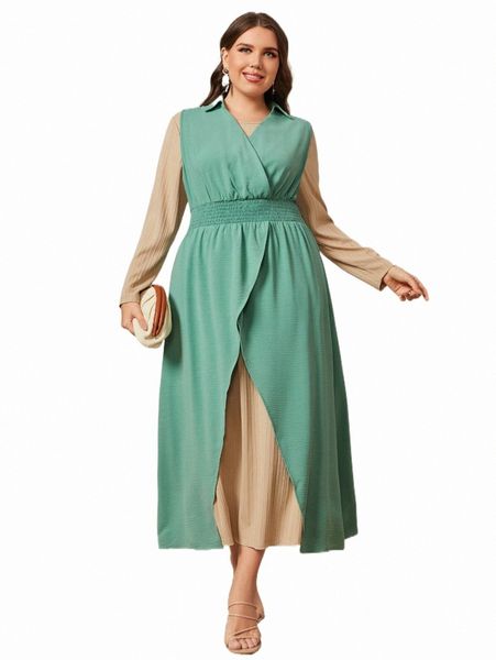 plus size dresses plus surplice shirred waist wrap vest dress & solid dress without belt c4vp#, Black
plus size dresses plus surplice shirred waist wrap vest dress & solid dress without belt c4vp#, Black