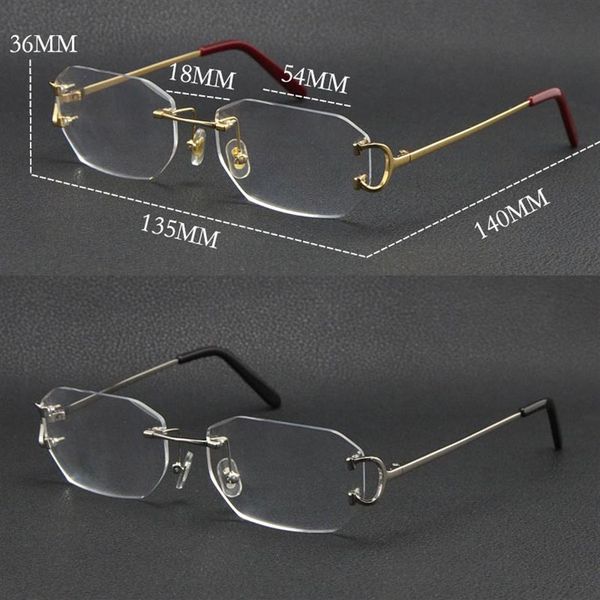new metal rimless luxury diamond cut eyewear reading frames women eyeglasses large square glasses with box 18k gold fashion optical mal248y, Silver
new metal rimless luxury diamond cut eyewear reading frames women eyeglasses large square glasses with box 18k gold fashion optical mal248y, Silver
