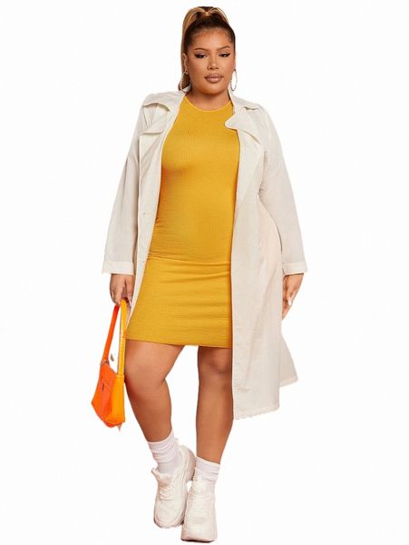 plus size outerwear & coats sxy plus solid lapel neck belted trench coat without dress e5eo#, Black
plus size outerwear & coats sxy plus solid lapel neck belted trench coat without dress e5eo#, Black